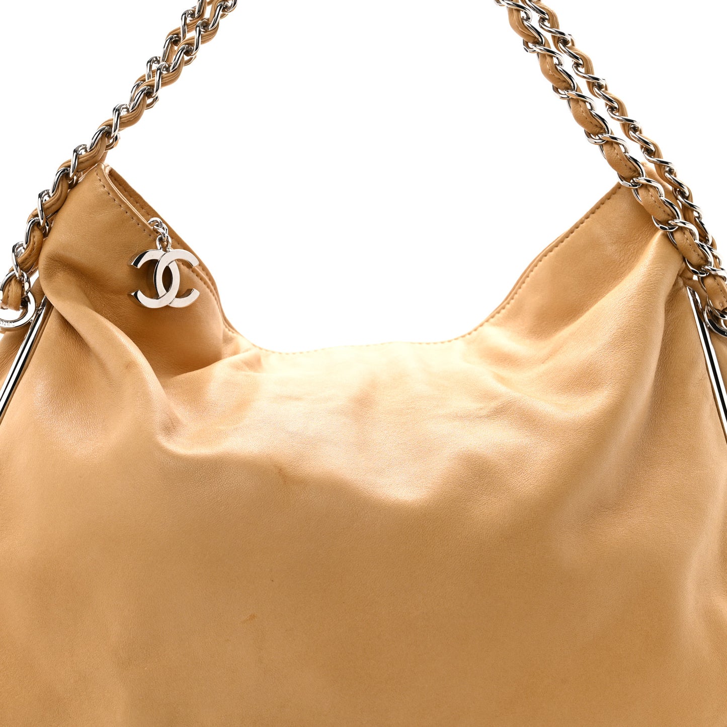 Lambskin Large Ultimate Soft Tote Beige