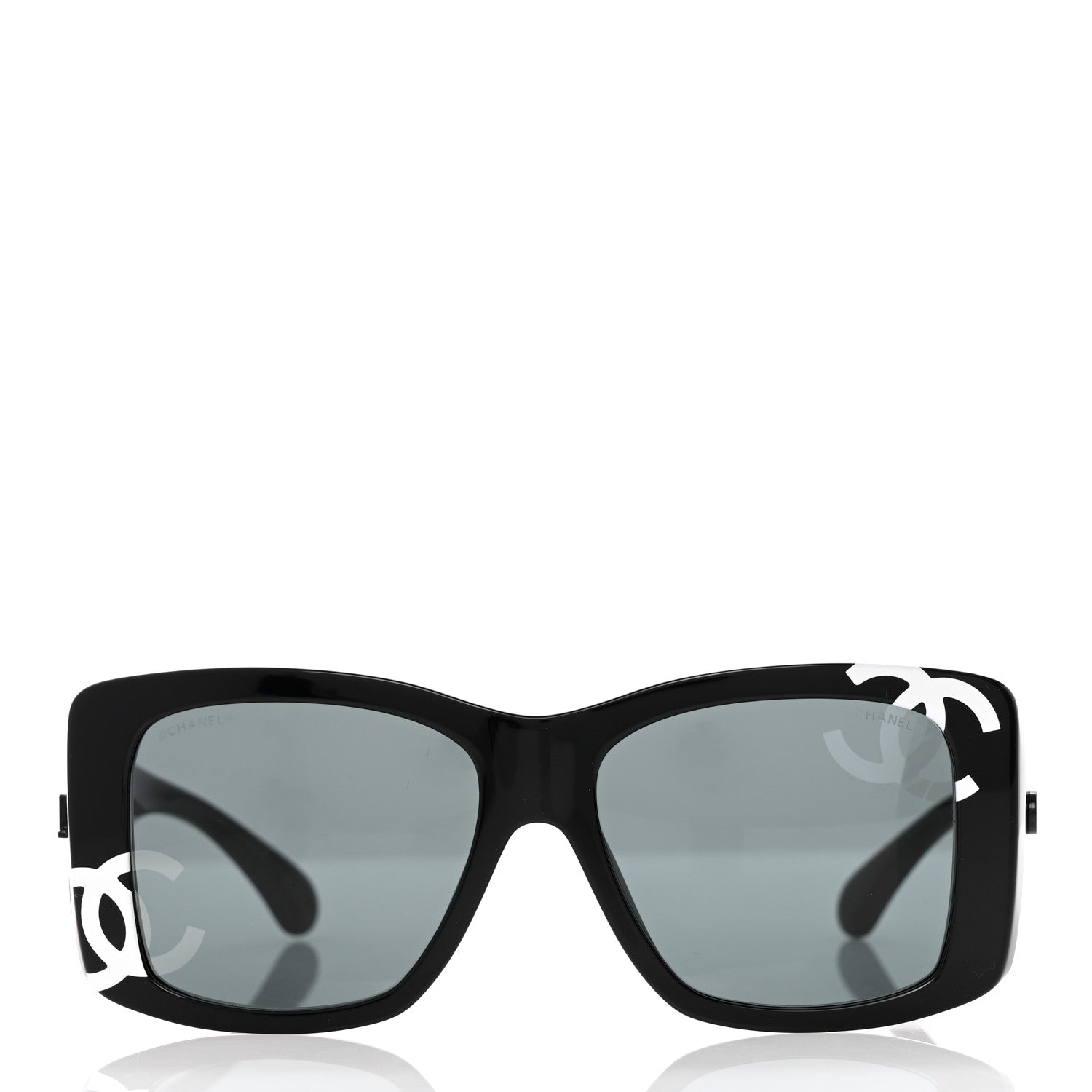 Chanel Acetate CC Logo Square Sunglasses 71472 Black 2 of 8