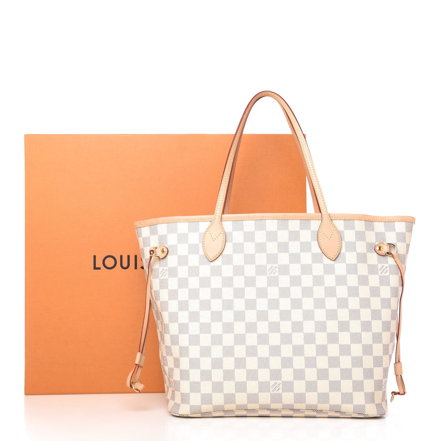 Damier Azur Neo Neverfull MM Rose Ballerine