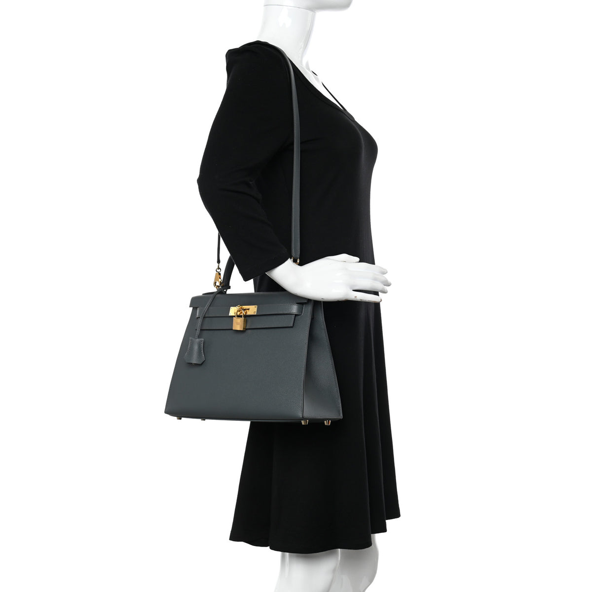 Hermes Epsom Kelly Sellier 28 Bleu Orage 3 of 16