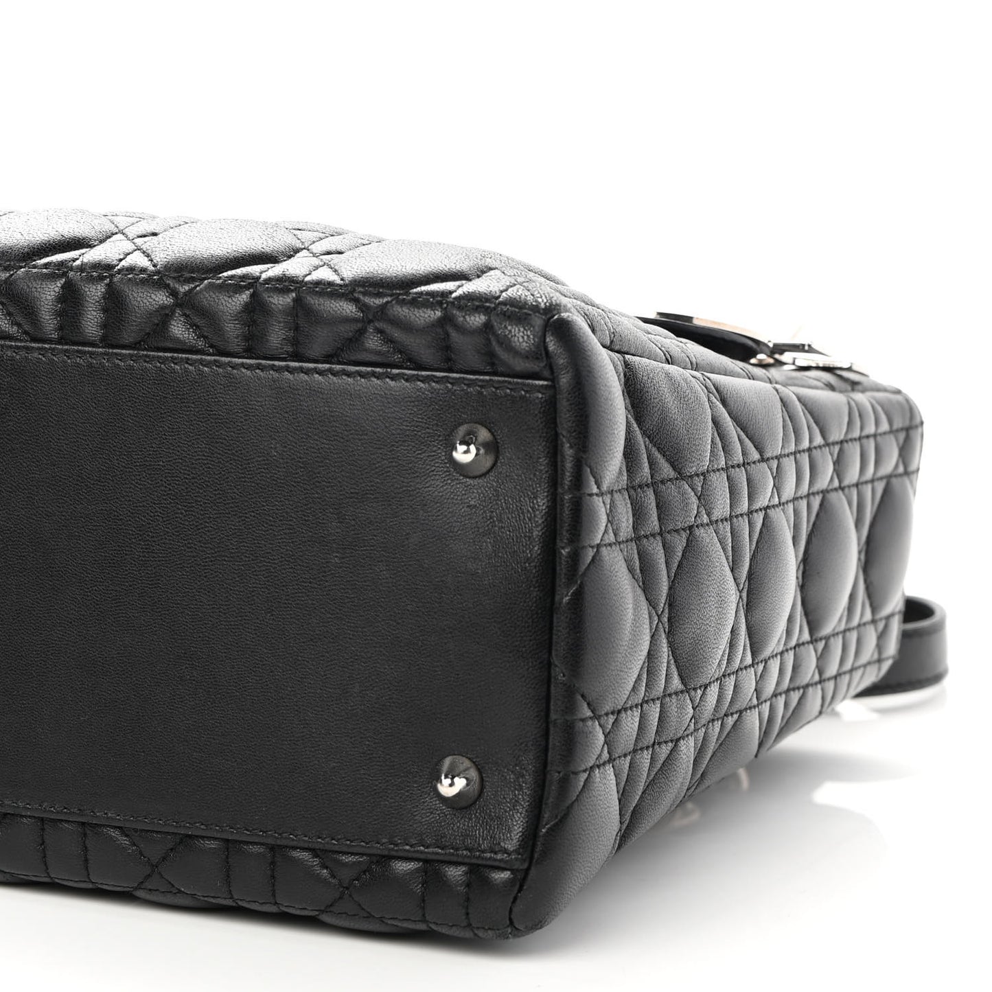 Lambskin Cannage Medium Lady Dior Black