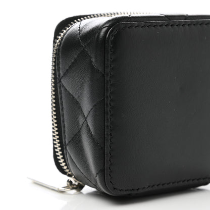Chanel Lambskin Quilted Jewelry Travel Case Black 8 of 11