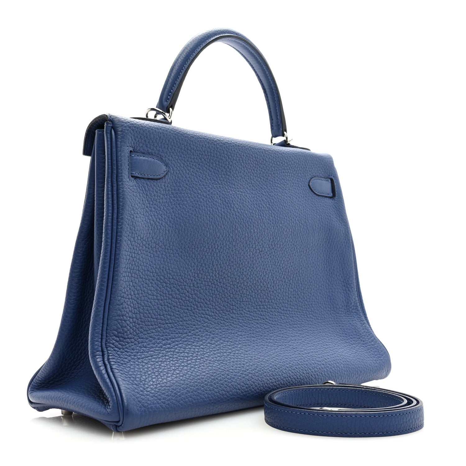 Hermes Taurillon Clemence Kelly Retourne 32 Bleu Brighton 3 of 9