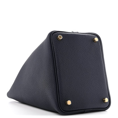 Hermes Taurillon Clemence Picotin Lock 18 PM Bleu Nuit 3 of 10