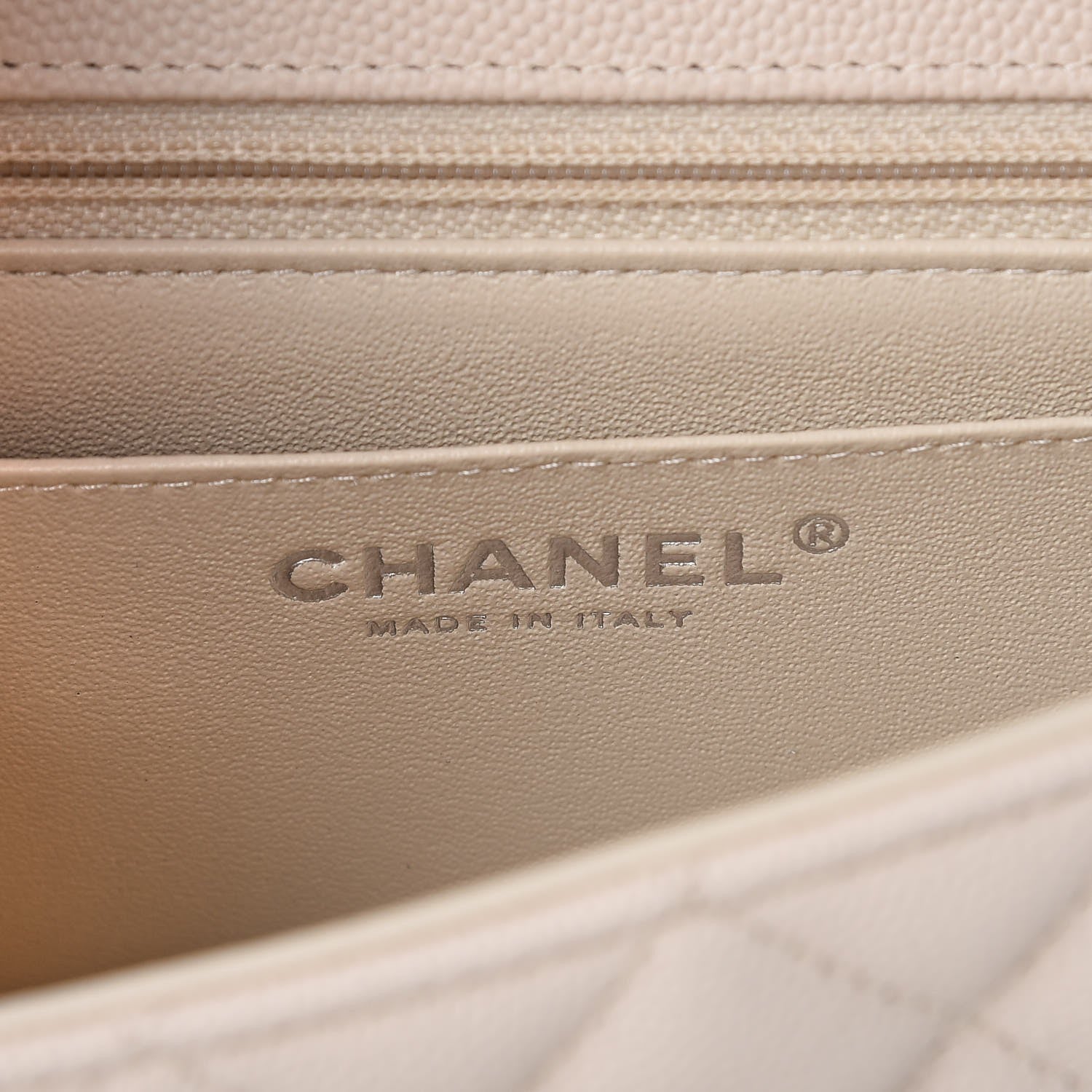 Chanel Caviar Quilted Mini Rectangular Flap Light Beige 6 of 8