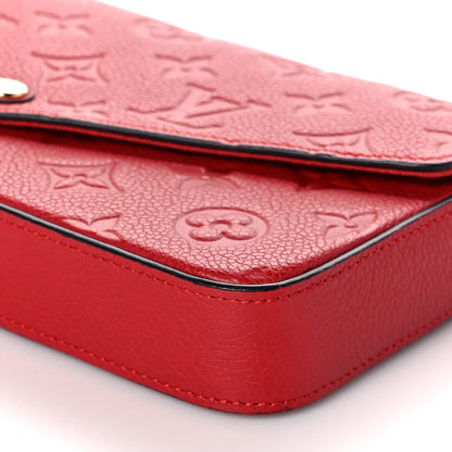 Louis Vuitton Empreinte Pochette Felicie Chain Wallet Scarlet 9 of 10
