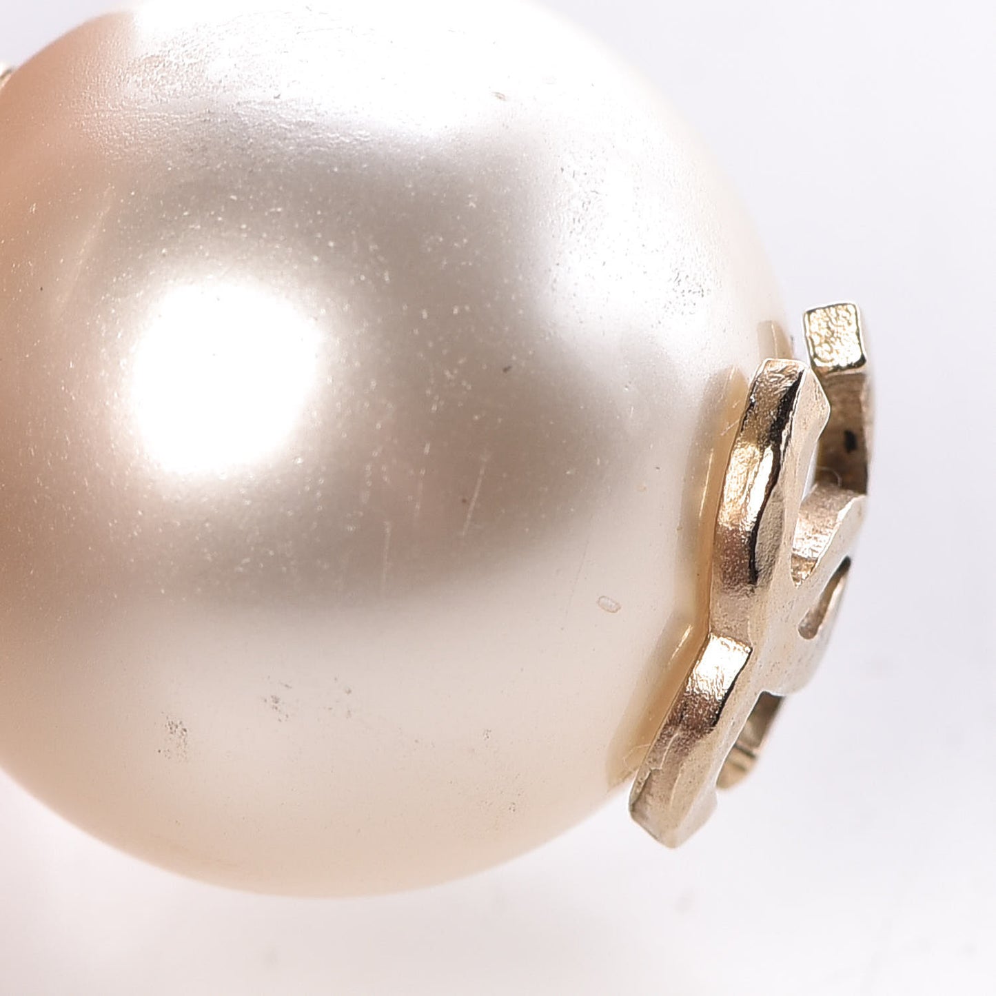 Pearl CC Large Earrings Gold