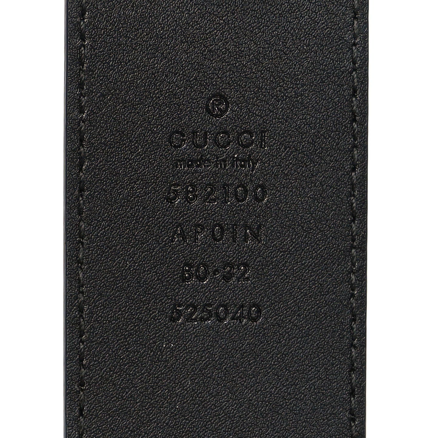 Calfskin Crystal Double G 40mm Belt 80 32 Black