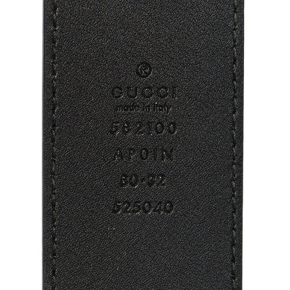 Gucci Calfskin Crystal Double G 40mm Belt 80 32 Black 3 of 5