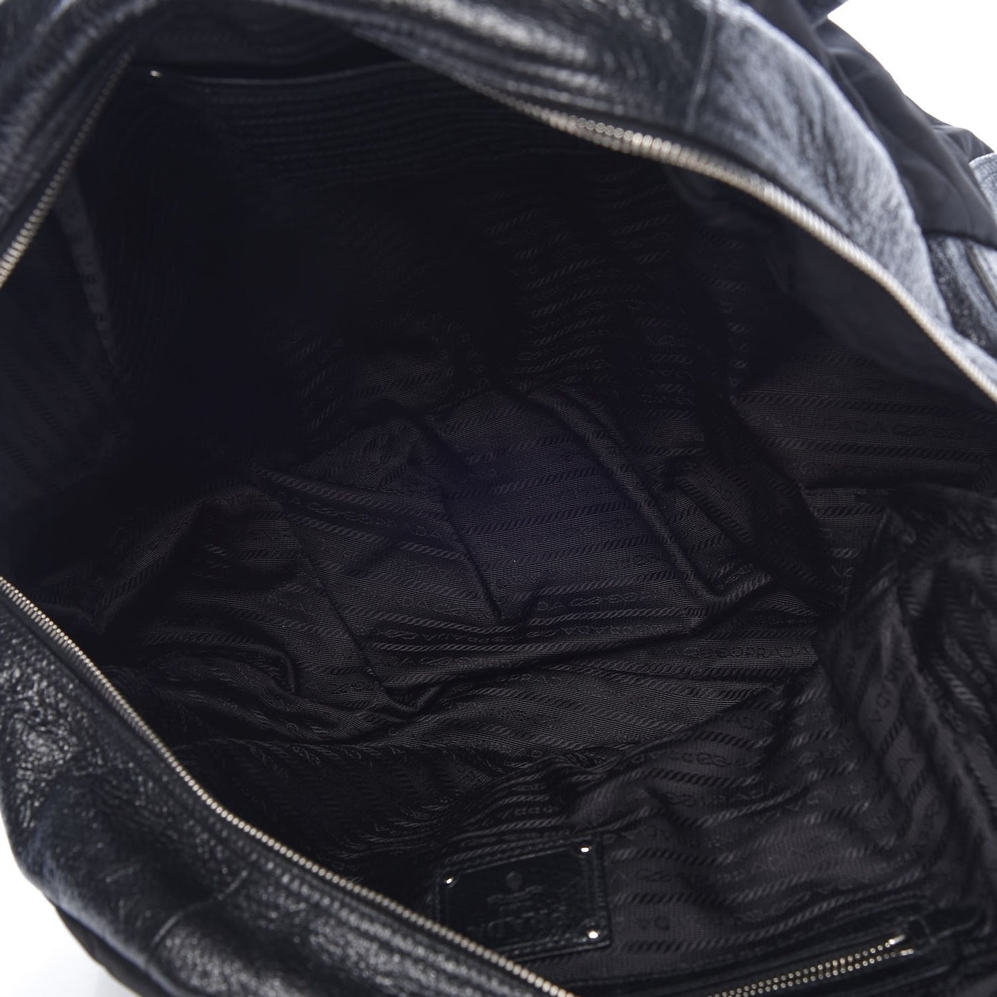 Tessuto Nylon Cervo Lux Dome Satchel Black