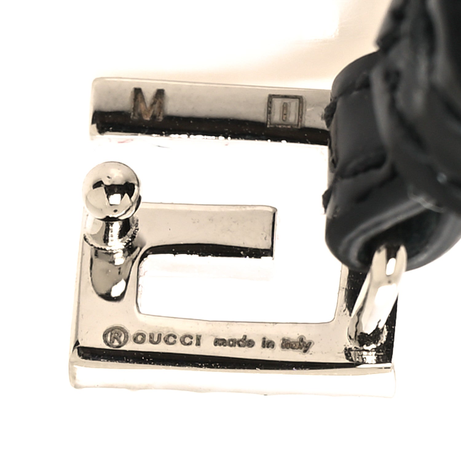 Gucci Patent Crystal G Buckle Bracelet Black 4 of 6