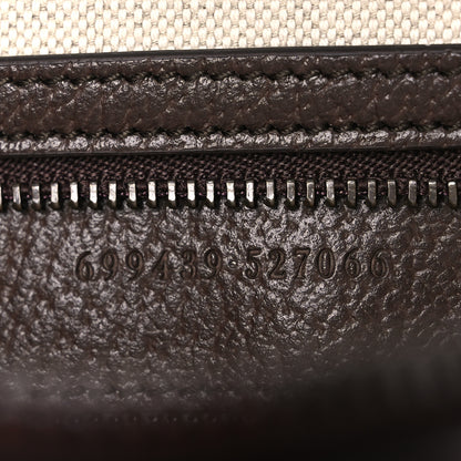 Gucci GG Supreme Monogram Textured Dollar Calfskin Web Ophidia Wristlet Shoulder Bag Beige Ebony New Acero 7 of 12