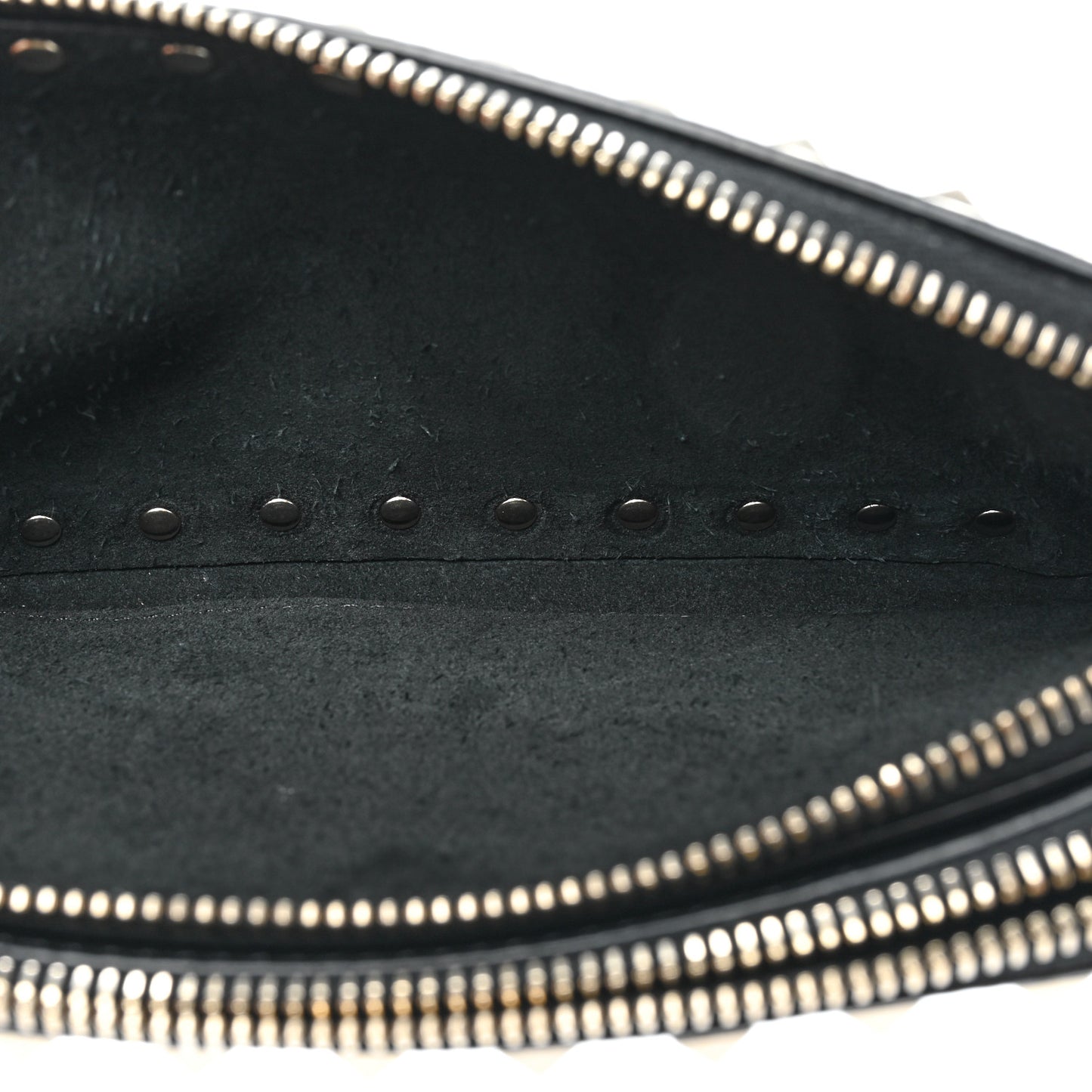 Pebbled Calfskin Rockstud Small Chain Shoulder Bag Black