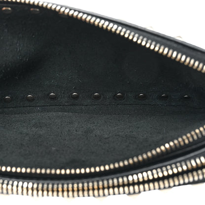 Valentino Garavani Pebbled Calfskin Rockstud Small Chain Shoulder Bag Black 5 of 10