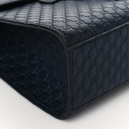 Gucci Soft Microguccissima Medium Emily Chain Shoulder Bag Blue 11 of 11