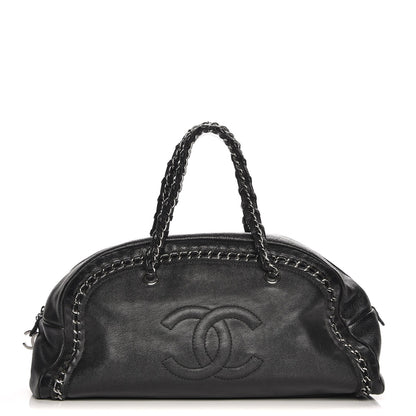 Chanel Deerskin Medium Luxe Ligne Bowler Black 1 of 7
