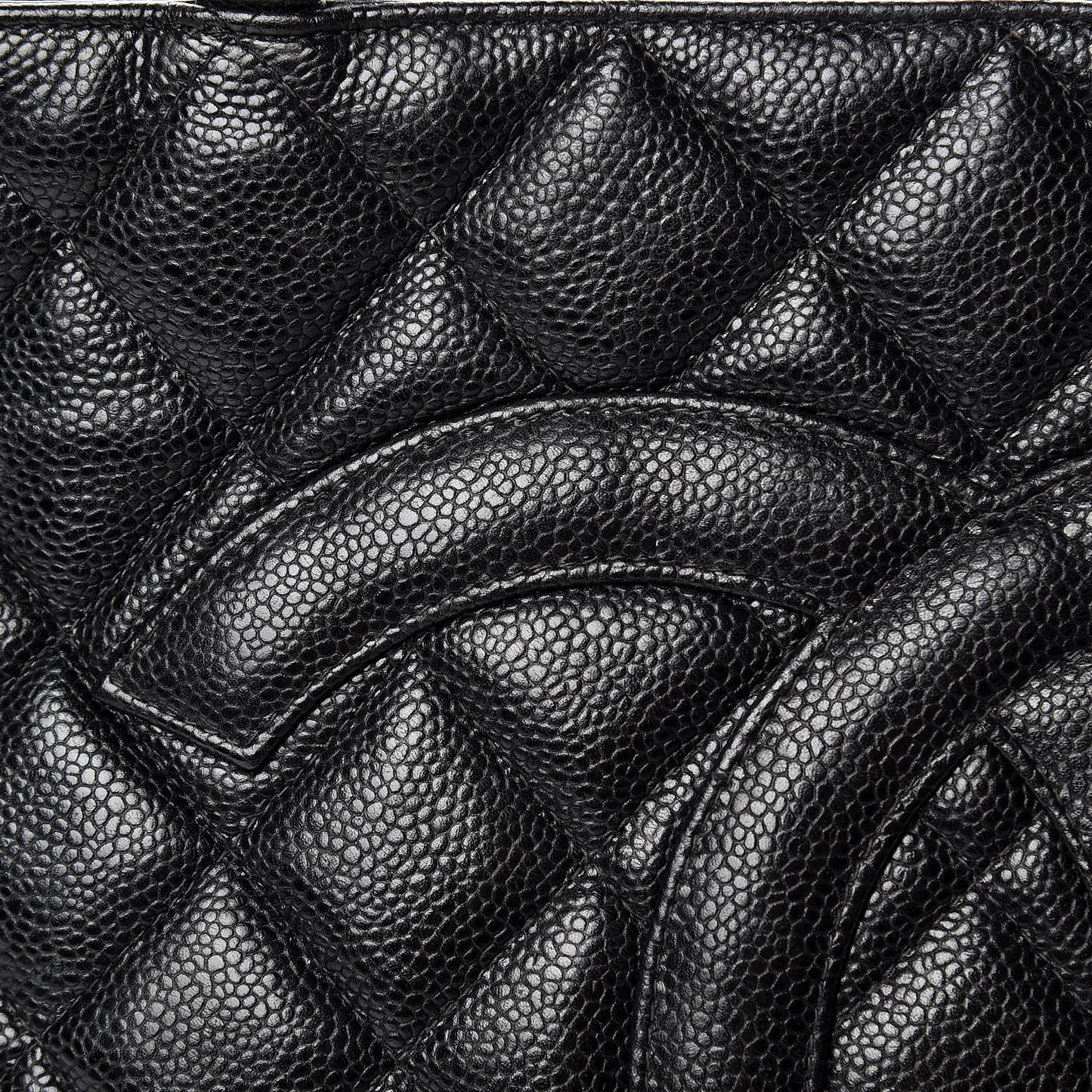 Caviar Quilted Medallion Tote Black