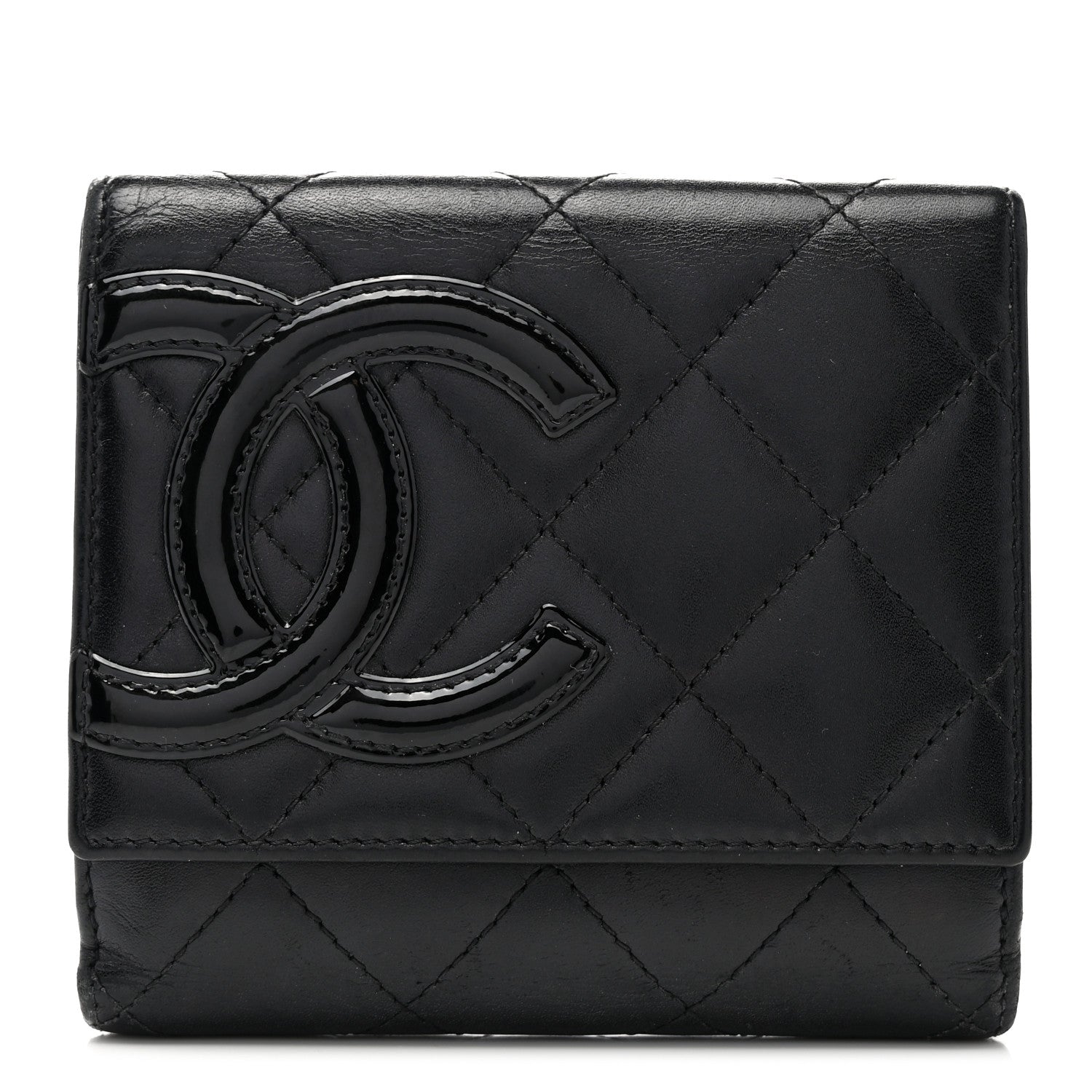 Chanel Lambskin Quilted Cambon Flap Wallet Black 1 of 10