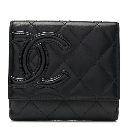 Chanel Lambskin Quilted Cambon Flap Wallet Black 1 of 10