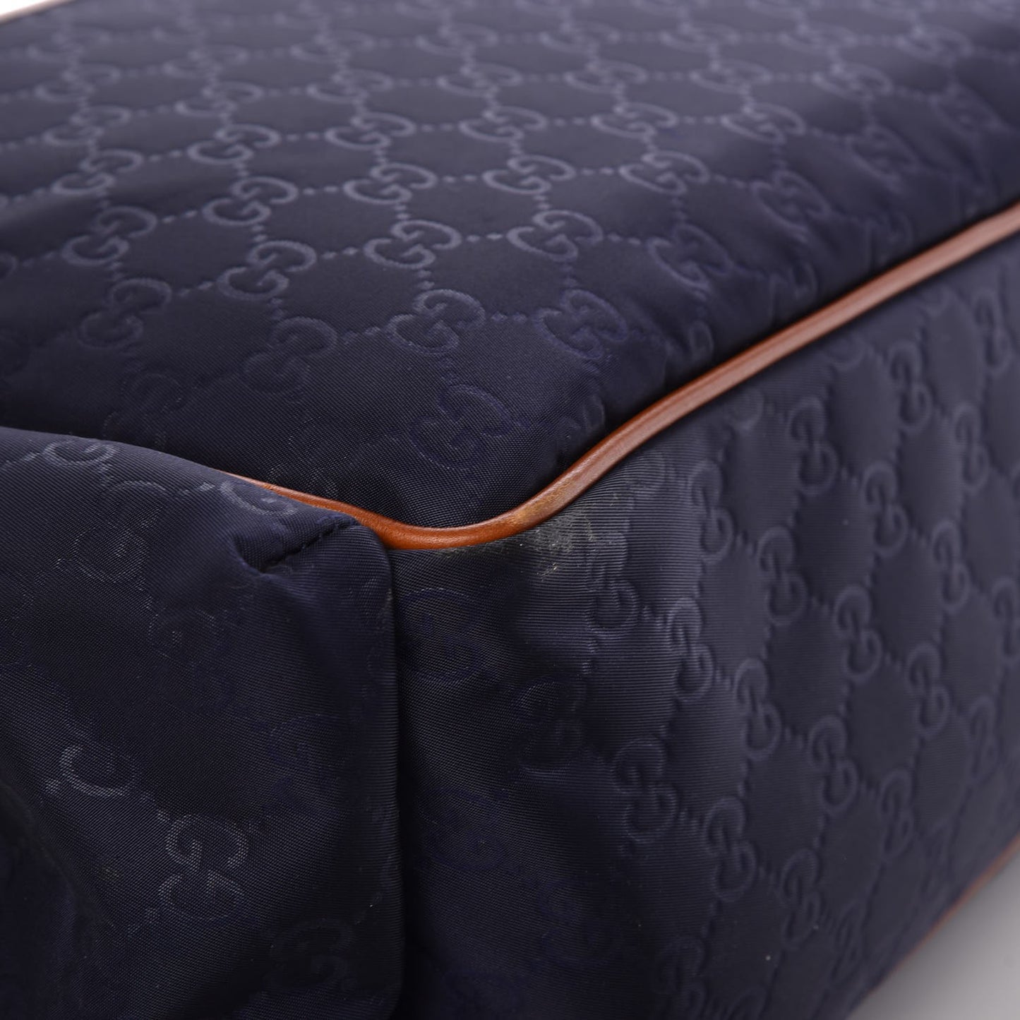 Nylon Monogram Diaper Bag Blue