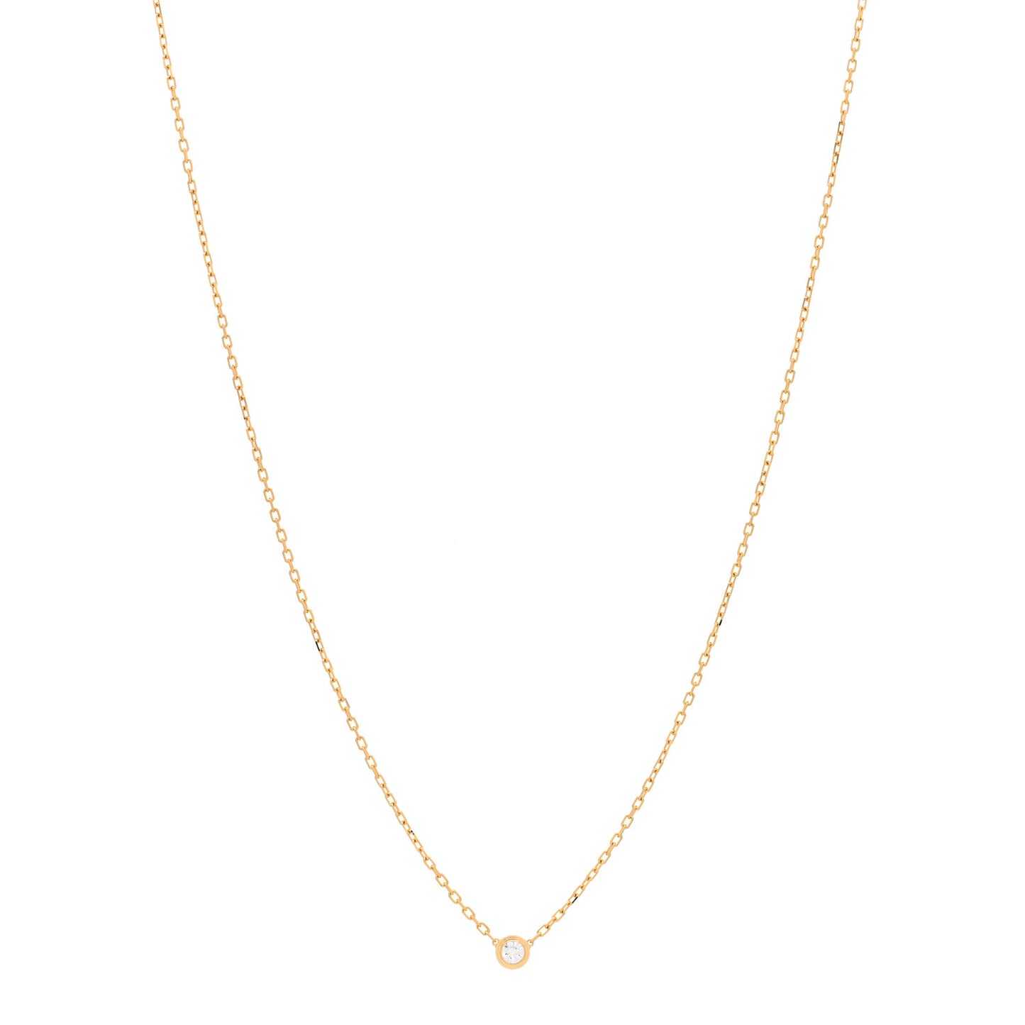 18K Pink Gold Diamond SM D'Amour Pendant Necklace