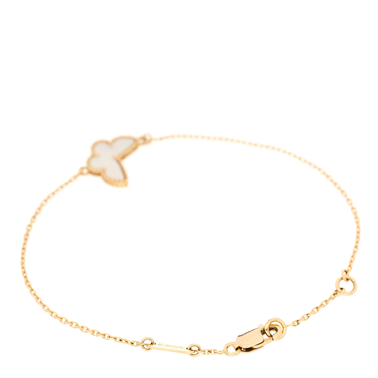 18K Yellow Gold Mother of Pearl Sweet Alhambra Butterfly Bracelet