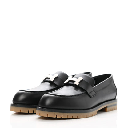 Hermes Calfskin Womens Faubourg Loafers 35.5 Black 3 of 9