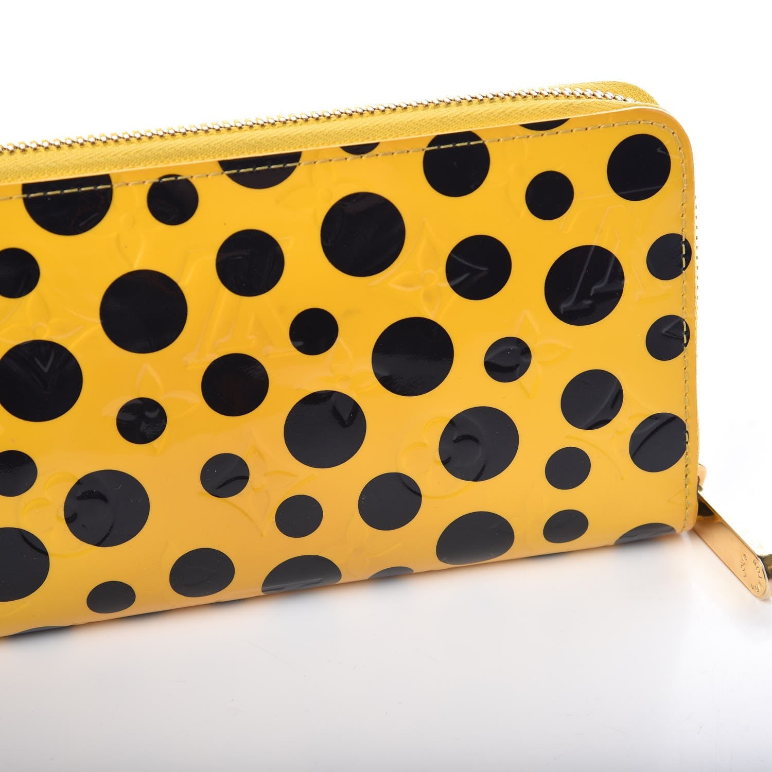 Louis Vuitton Vernis Kusama Infinity Dots Zippy Wallet Yellow 11 of 11