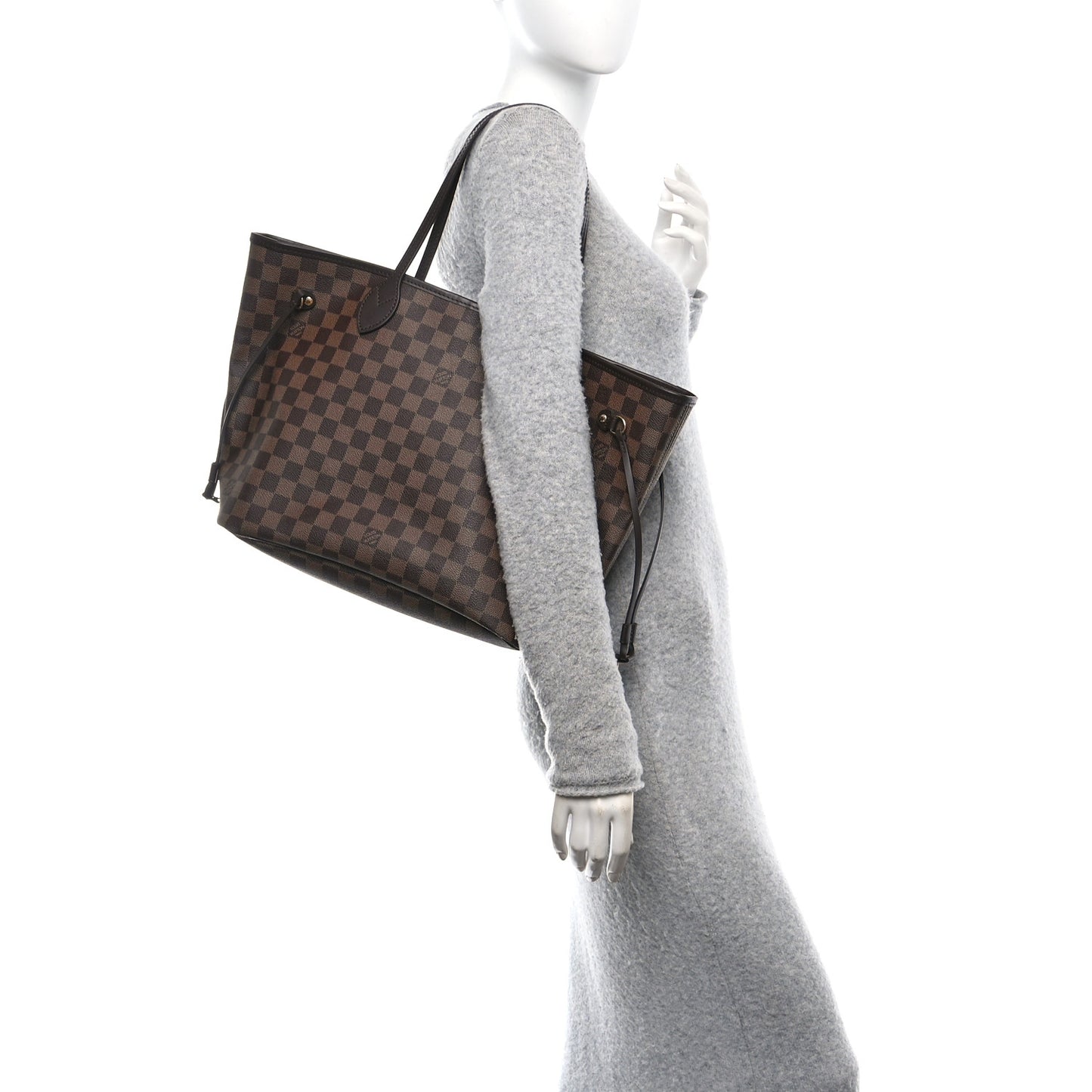 Damier Ebene Neo Neverfull MM Rose Ballerine
