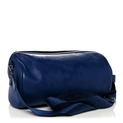 MCM Smooth Calfskin Lion Camo Crossbody Bag Blue 3 of 16