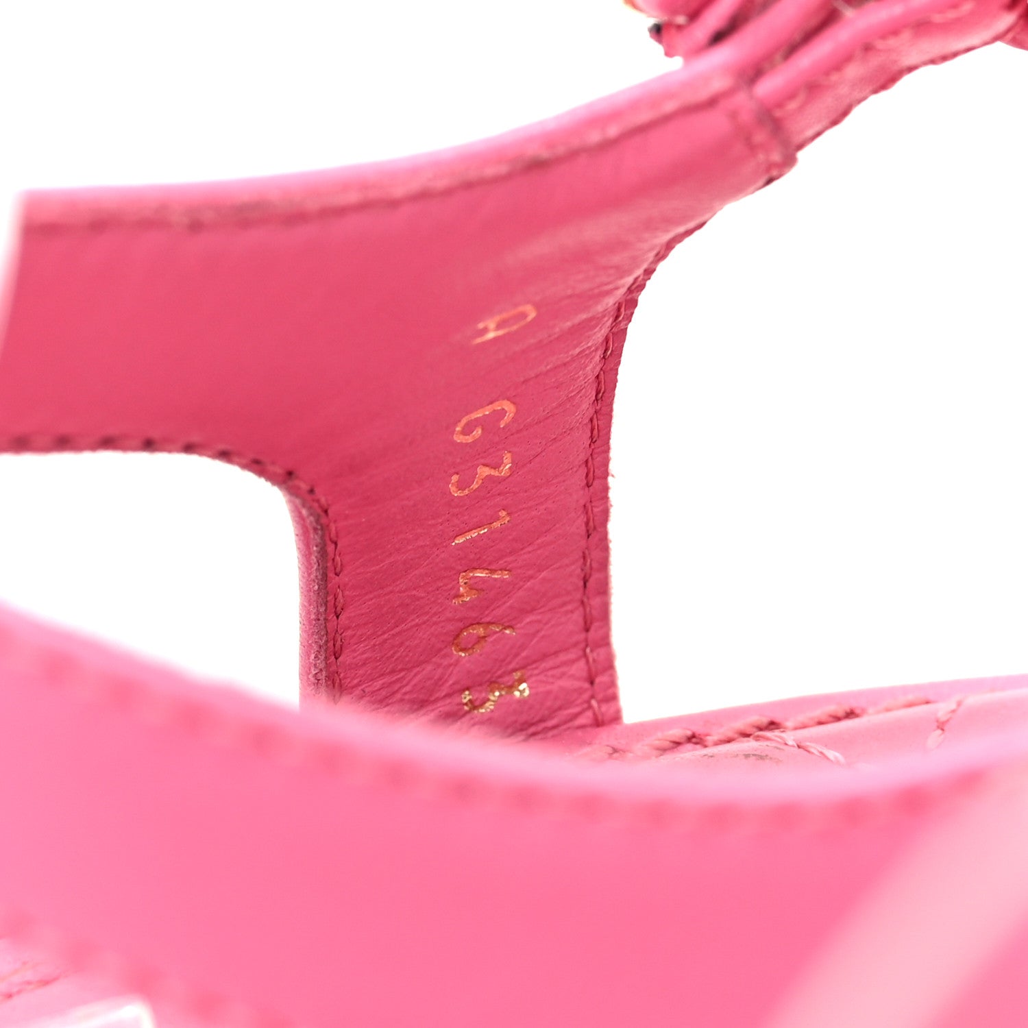 Chanel Lambskin Chain CC Logo Thong Sandals 35.5 Pink 7 of 8