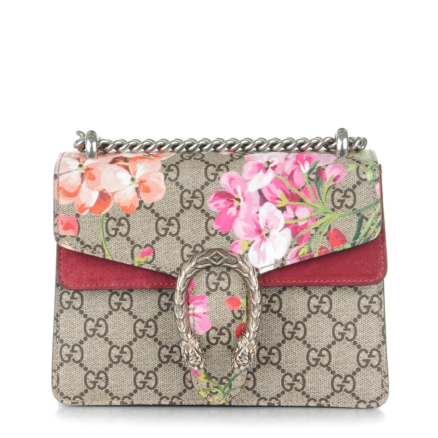 GG Supreme Monogram Blooms Mini Dionysus Shoulder Bag Beige Multicolor Dry Rose