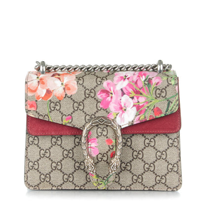Gucci GG Supreme Monogram Blooms Mini Dionysus Shoulder Bag Beige Multicolor Dry Rose 1 of 7