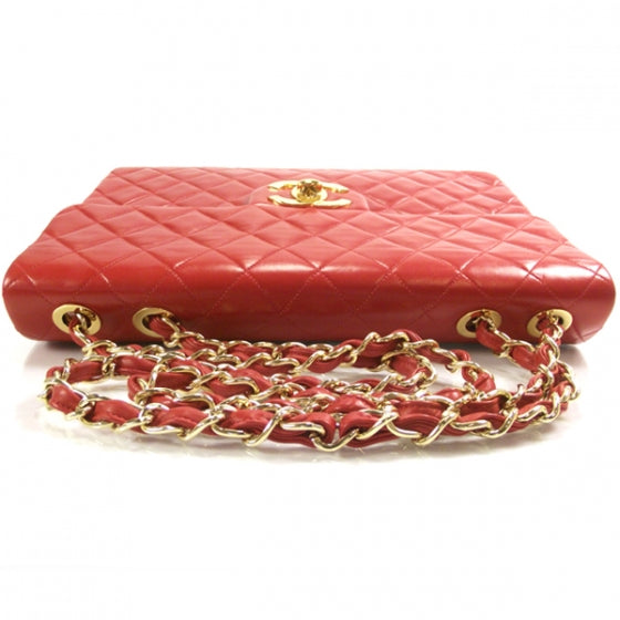 Lambskin XL Jumbo Flap Red