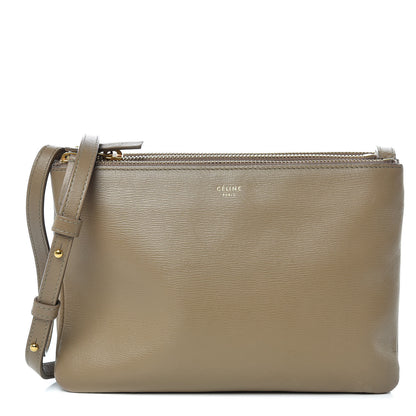 Celine Lambskin Small Trio Crossbody Bag Taupe 1 of 13