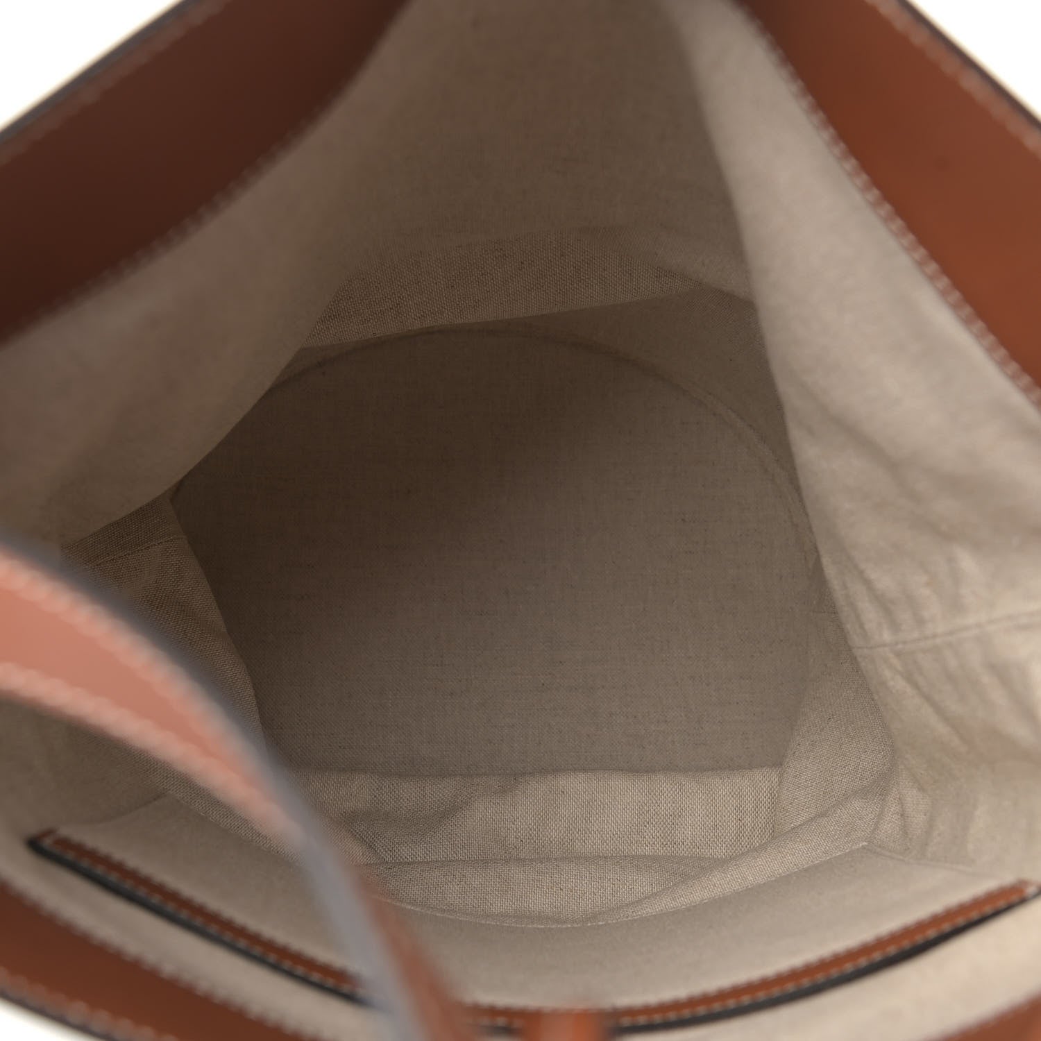 Celine Canvas Smooth Calfskin Medium Bucket Bag Khaki Tan 5 of 9