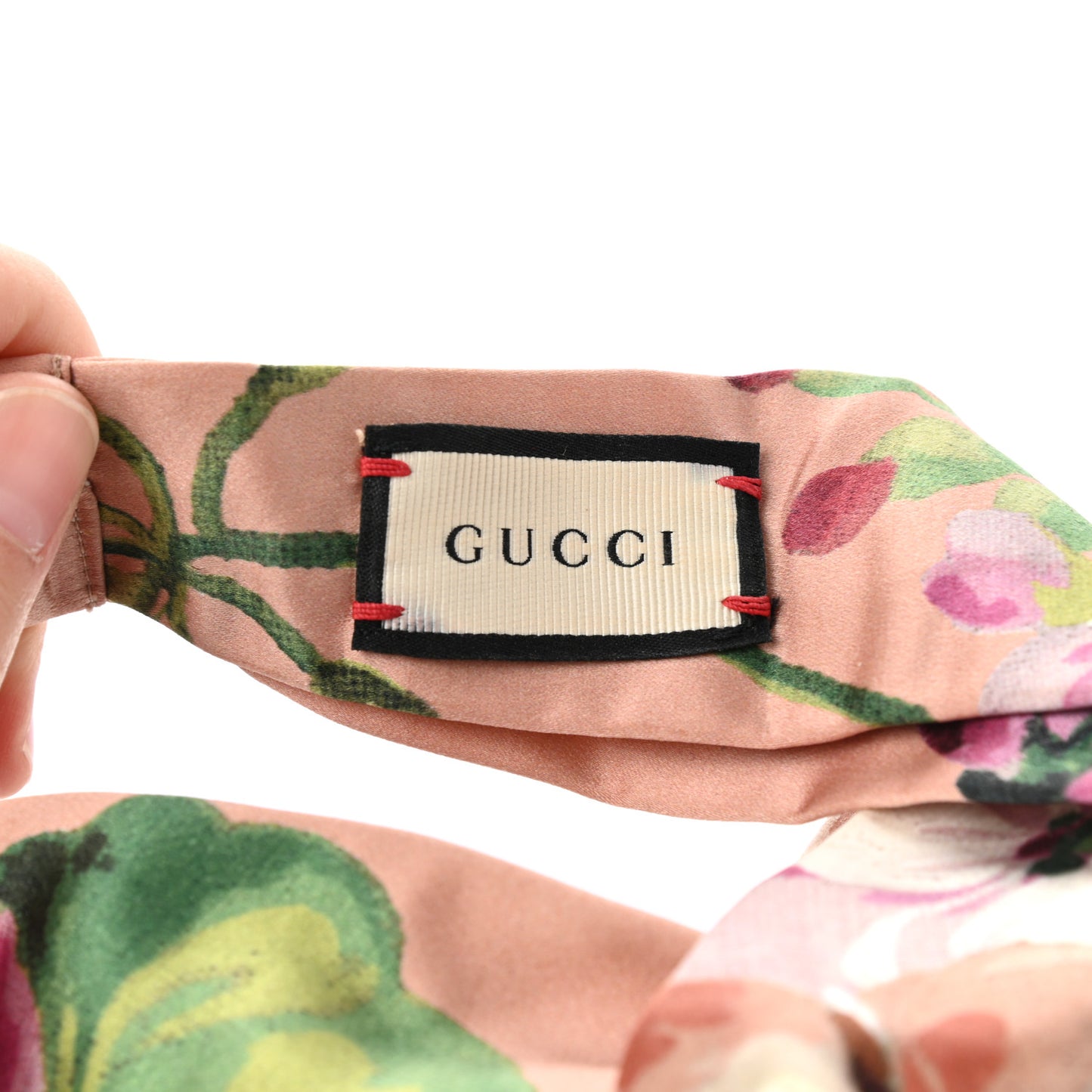 Silk Blooms Print Headband Pink