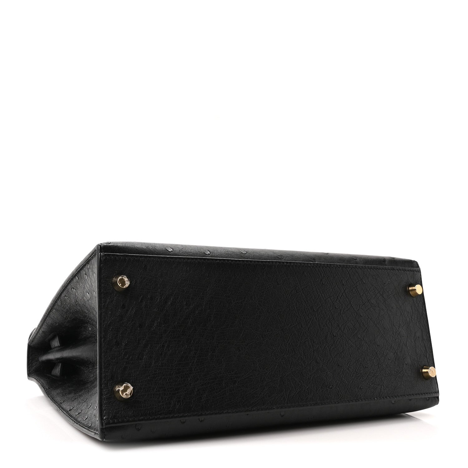 Hermes Ostrich Kelly Sellier 28 Black 4 of 10