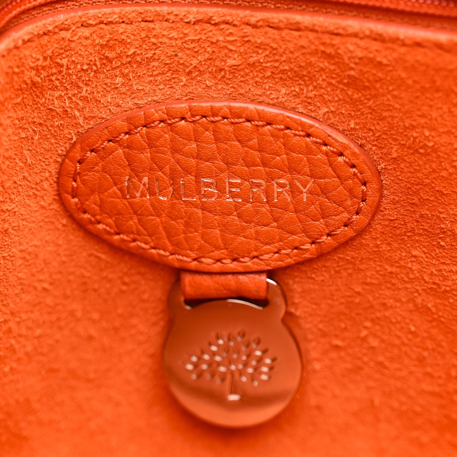 Mulberry Classic Grain Small Bayswater Satchel Mandarin 5 of 11