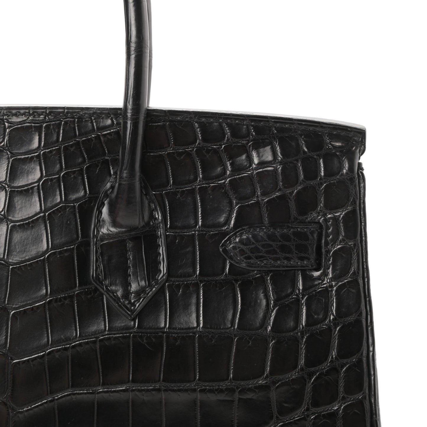 Matte Niloticus Crocodile Birkin 30 Black
