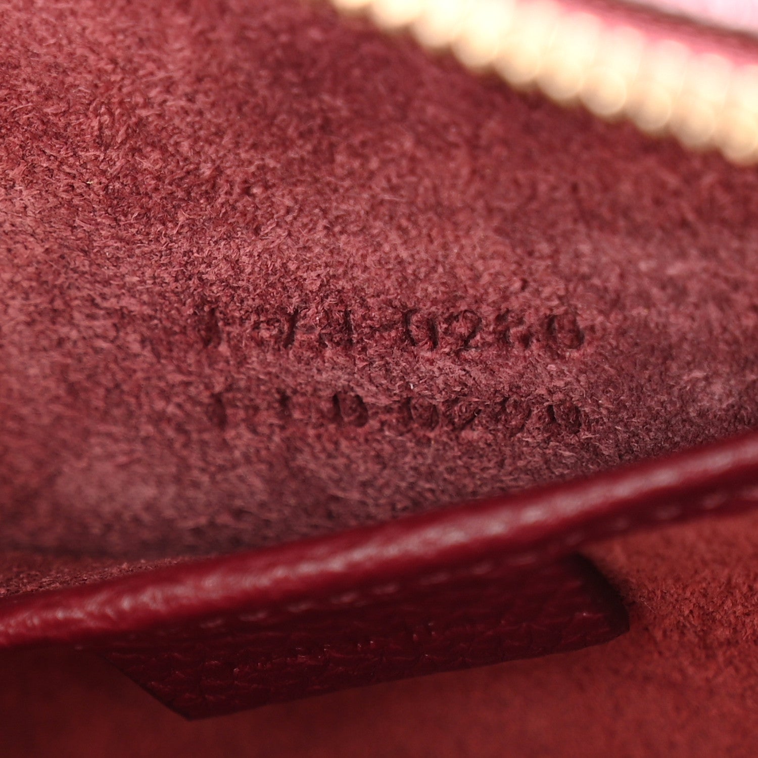 Celine Drummed Calfskin Nano Luggage Burgundy 8 of 12