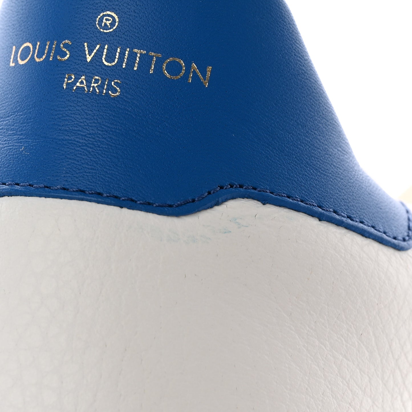Calfskin Monogram Beverly Hills Sneakers 9 White Blue