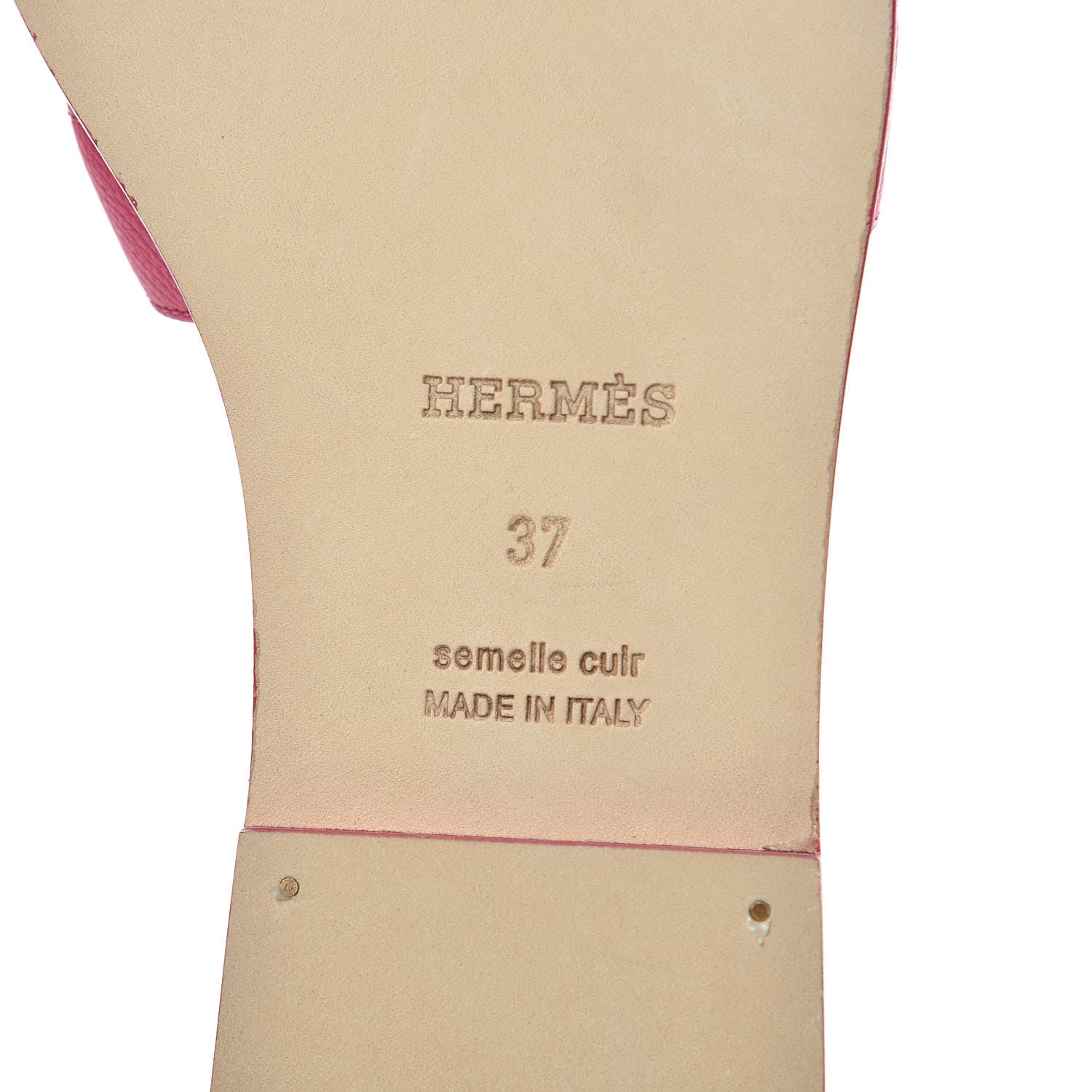 Hermes Epsom Oran Sandals 37 Rouge Azalee 7 of 8