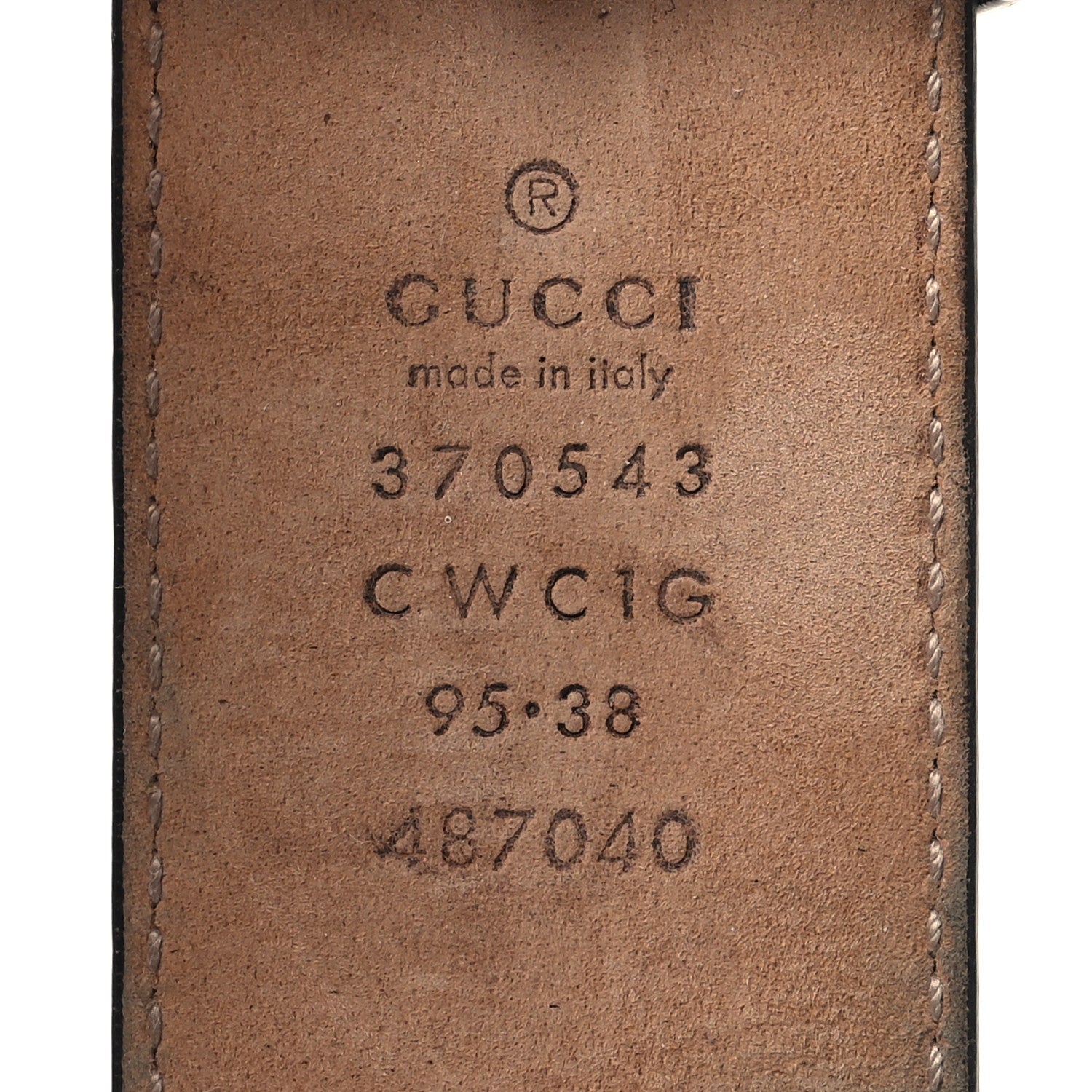 Gucci Guccissima Interlocking G 37mm Belt 95 38 Black 5 of 5