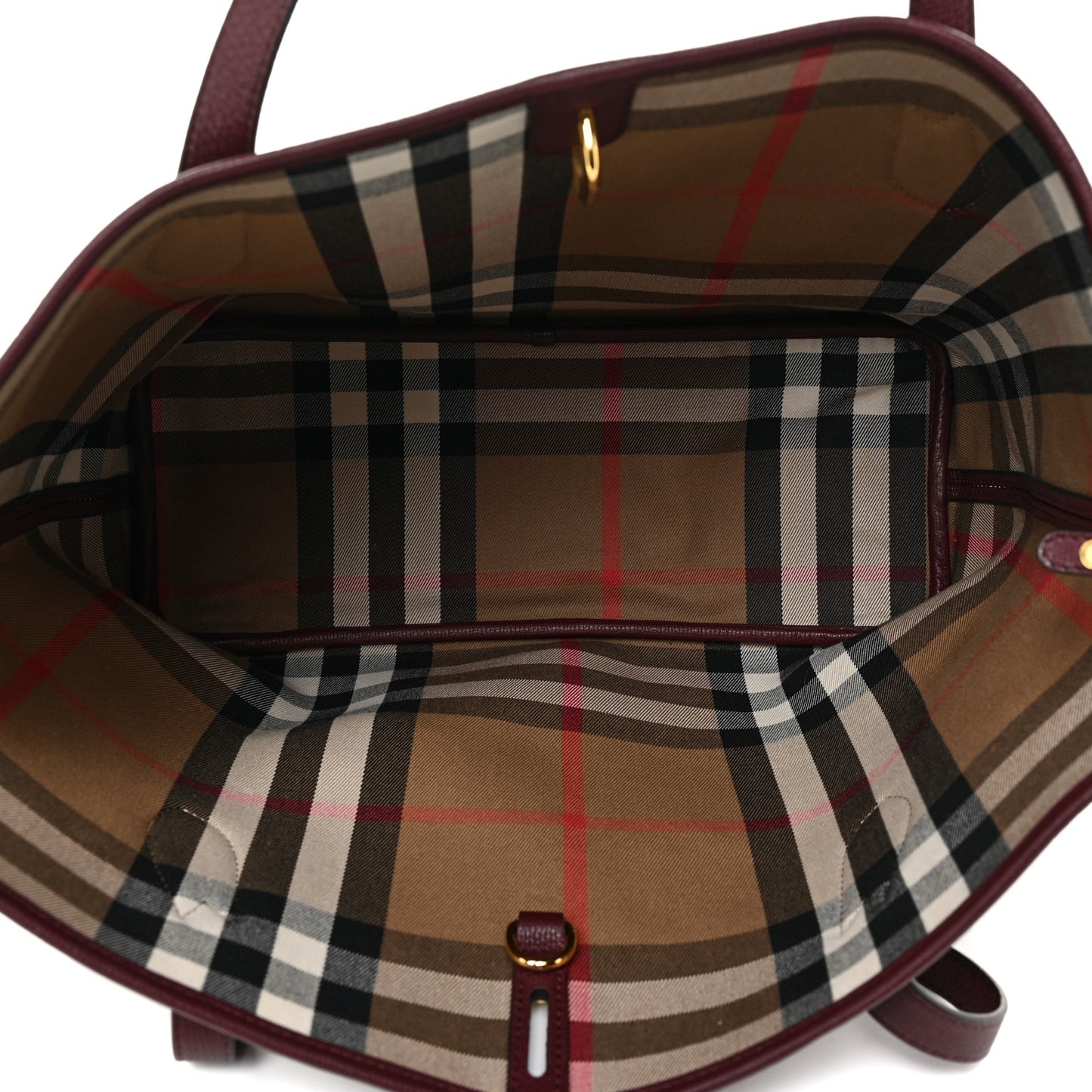 Grainy Calfskin Medium Honeybrook Tote Dark Plum