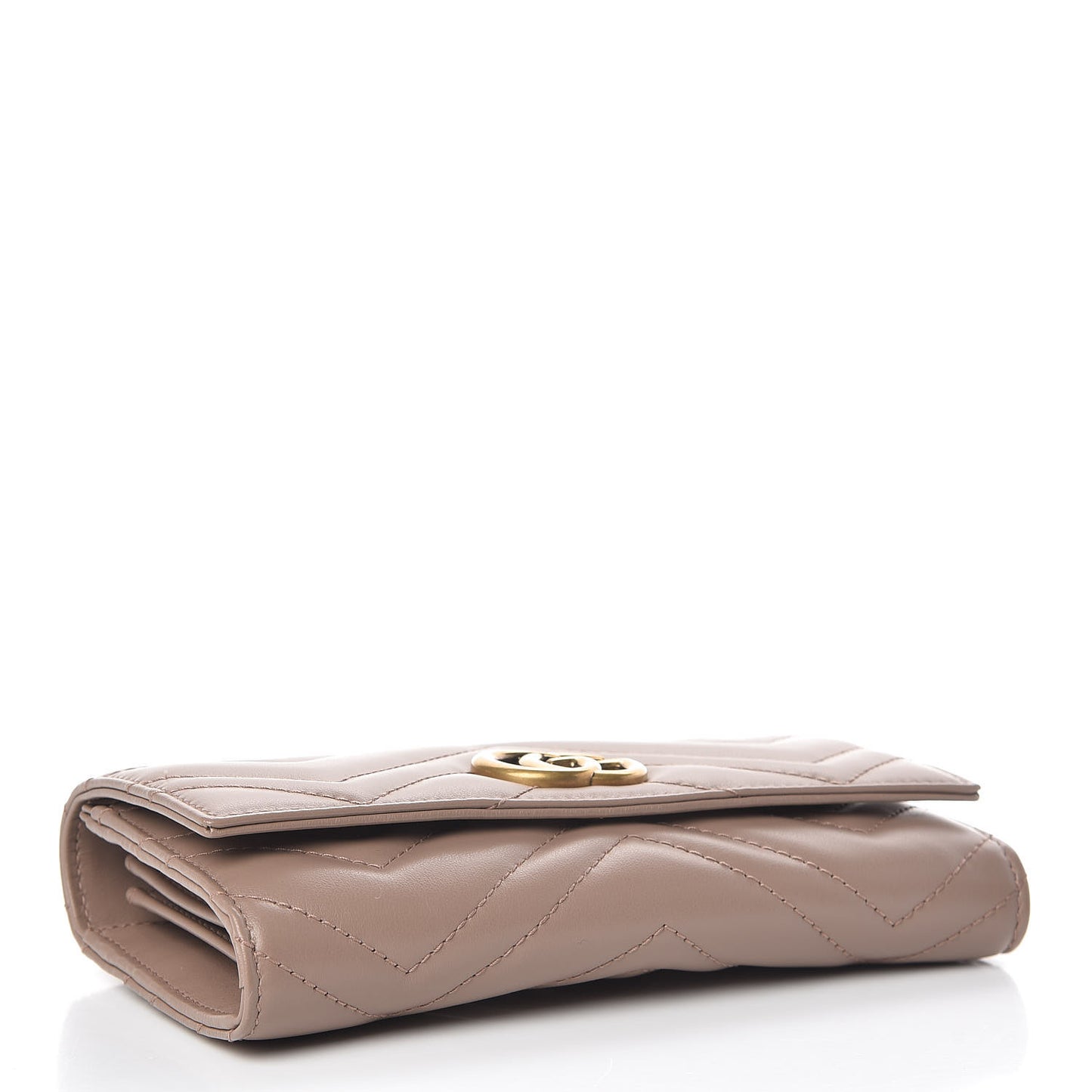Calfskin Matelasse GG Marmont Continental Wallet Porcelain Rose