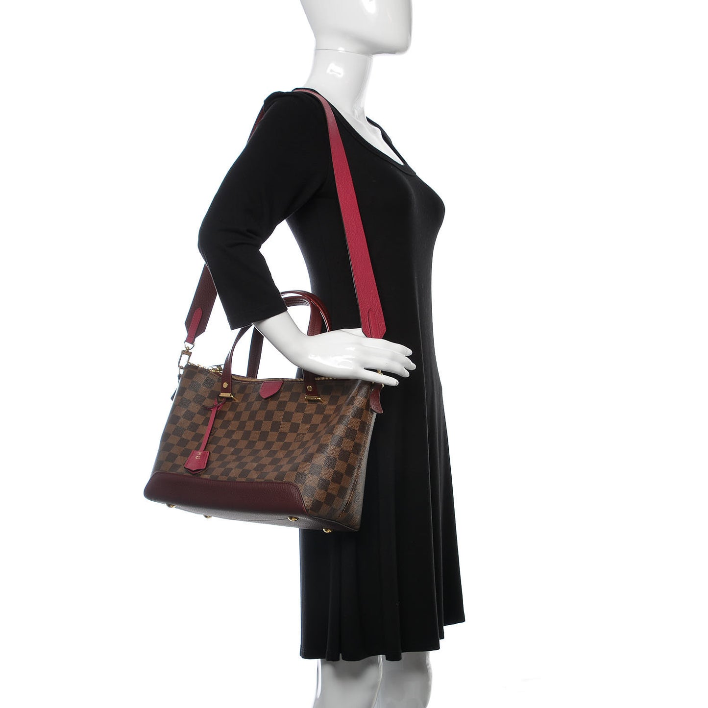 Damier Ebene Cuir Taurillon Hyde Park Fuchsia