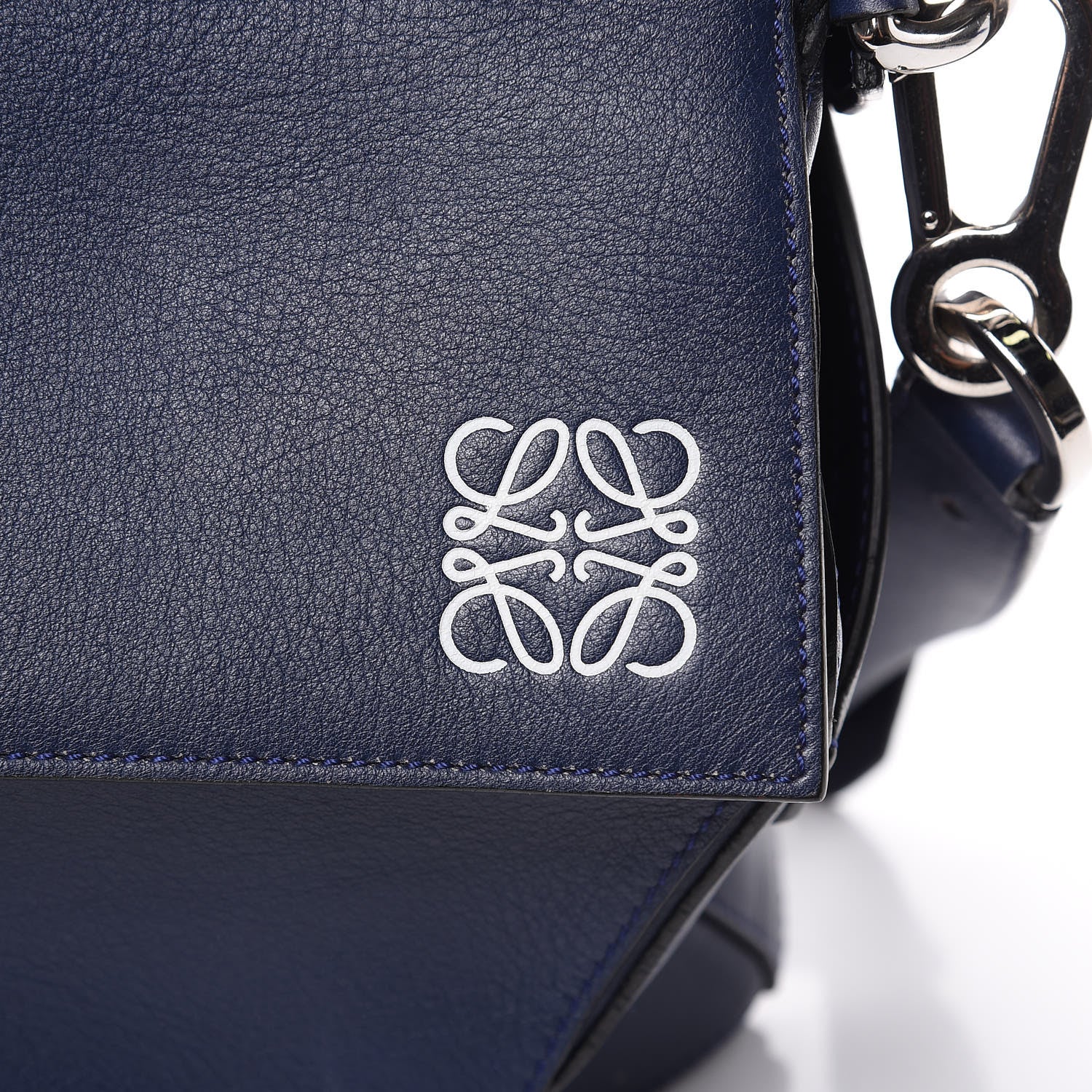 Loewe Calfskin XL Puzzle Bag Deep Blue 7 of 14