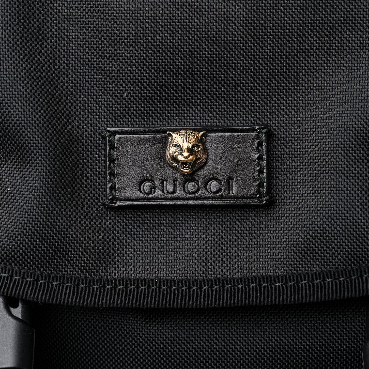 Gucci Techno Canvas Web Double Buckle Backpack Black 10 of 11