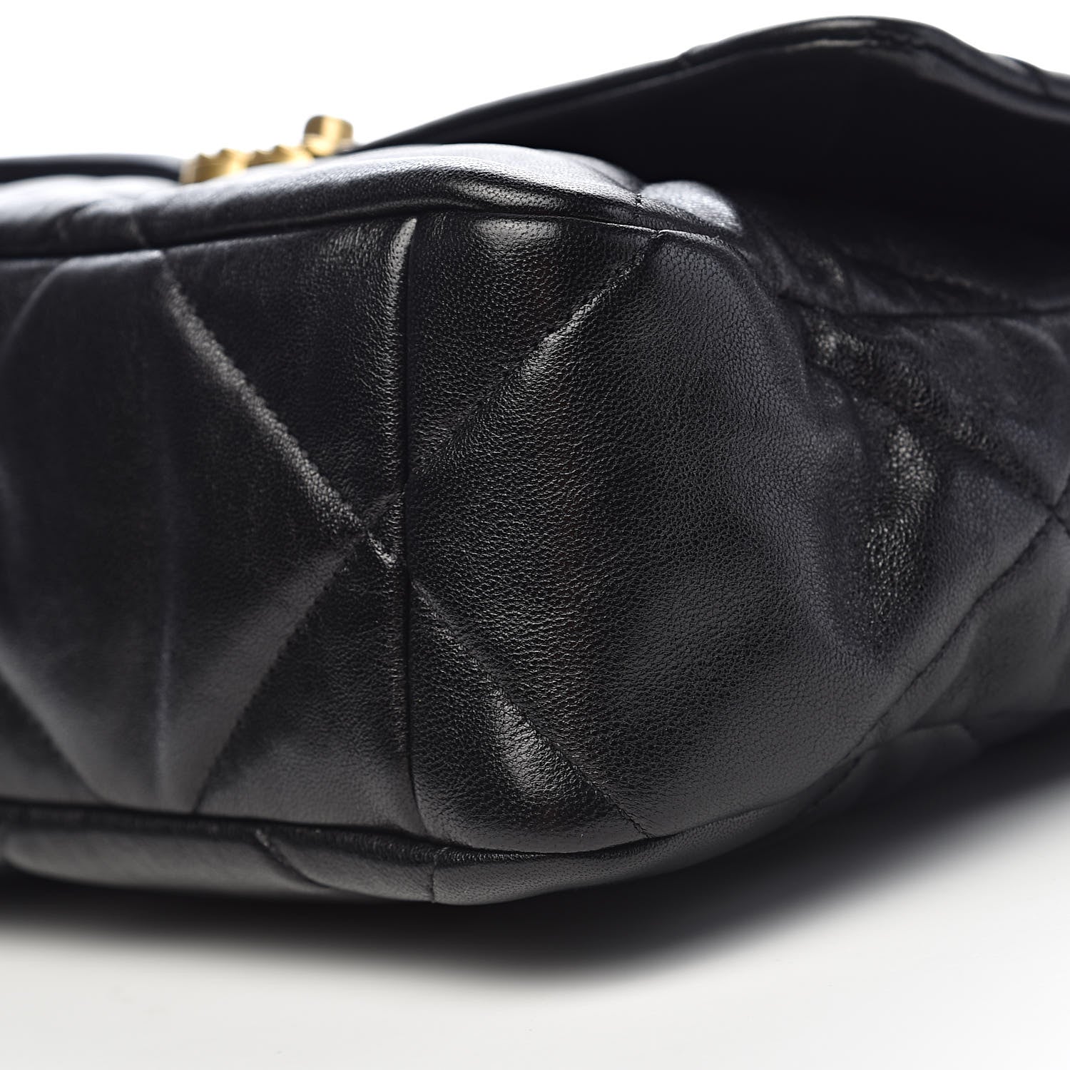 Chanel Lambskin Quilted Large 19 Flap Black 9 of 11
